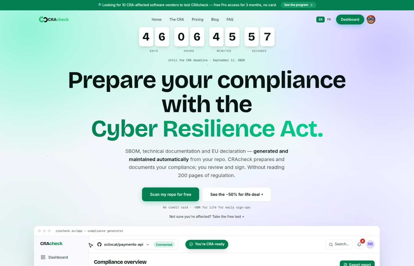 Site CRAcheck réalisé par YourWeb